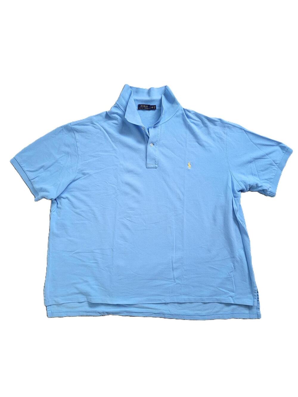 Polo Ralph Lauren Polo Shirt 4XB Big Blue Short Sleeve Pony Logo Cotton